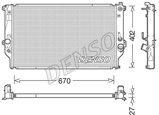 DENSO radiatorius, variklio aušinimas DRM50092