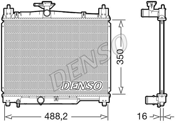 DENSO radiatorius, variklio aušinimas DRM50101