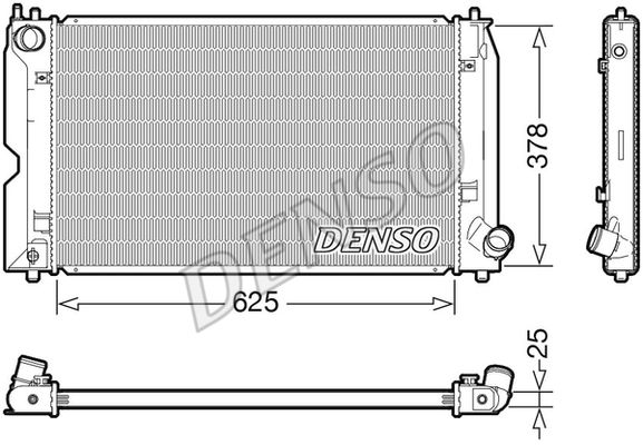 DENSO radiatorius, variklio aušinimas DRM50127