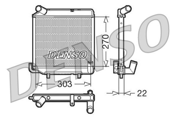 DENSO radiatorius, variklio aušinimas DRM99003