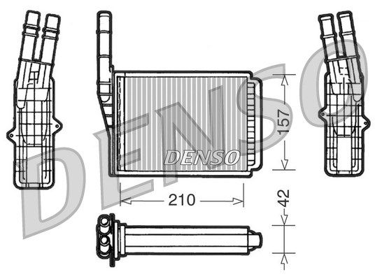 DENSO Теплообменник, отопление салона DRR23013