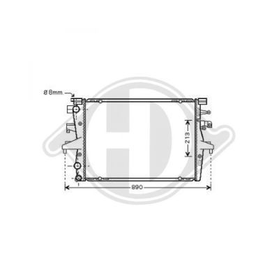 DIEDERICHS Радиатор, охлаждение двигателя 8227202
