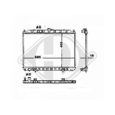 DIEDERICHS radiatorius, variklio aušinimas 8608500