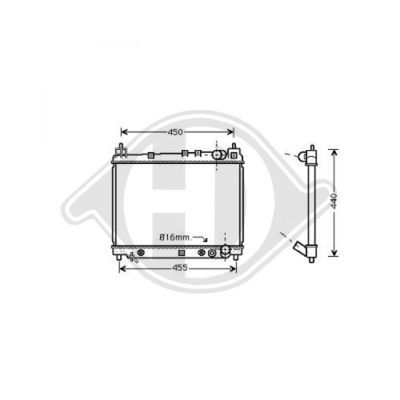 DIEDERICHS Радиатор, охлаждение двигателя 8660553