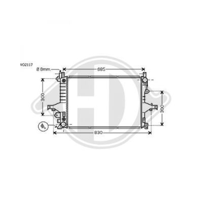 DIEDERICHS Радиатор, охлаждение двигателя 8766003