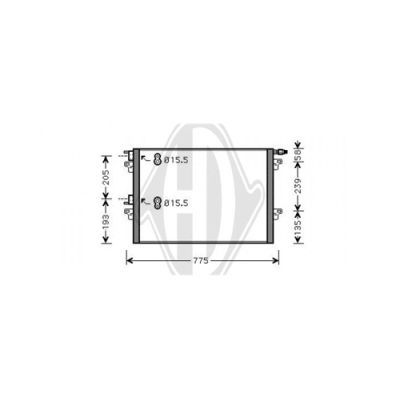 DIEDERICHS Конденсатор, кондиционер DCC1354