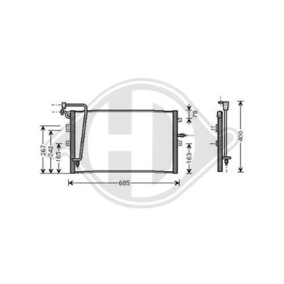 DIEDERICHS Конденсатор, кондиционер DCC1366