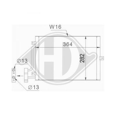 DIEDERICHS Конденсатор, кондиционер DCC1473