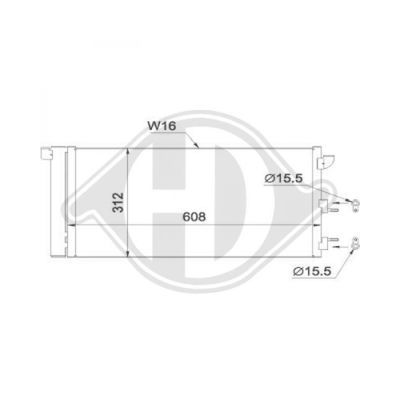 DIEDERICHS Конденсатор, кондиционер DCC1622