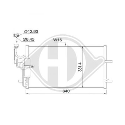 DIEDERICHS Конденсатор, кондиционер DCC1670