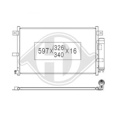 DIEDERICHS Конденсатор, кондиционер DCC1674