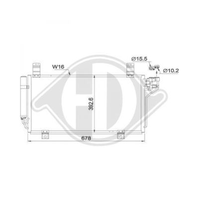 DIEDERICHS Конденсатор, кондиционер DCC1680