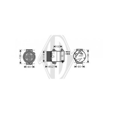 DIEDERICHS Компрессор, кондиционер DCK1488