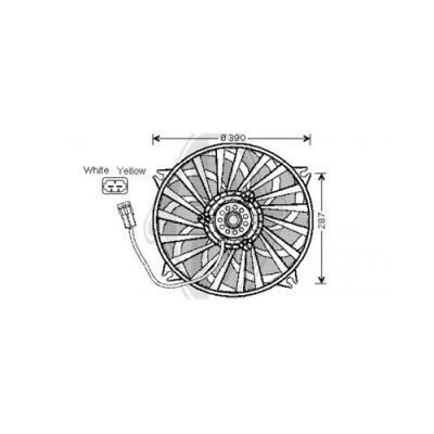 DIEDERICHS Вентилятор, охлаждение двигателя DCL1070