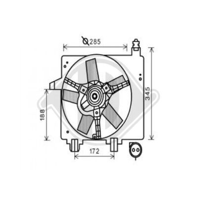 DIEDERICHS ventiliatorius, radiatoriaus DCL1116