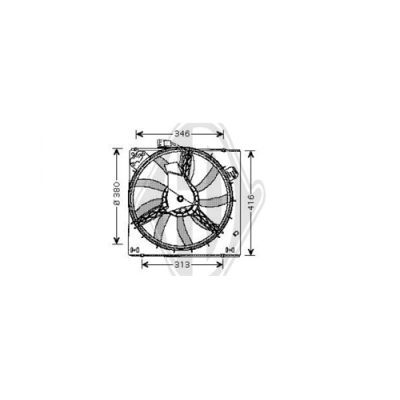 DIEDERICHS ventiliatorius, radiatoriaus DCL1186