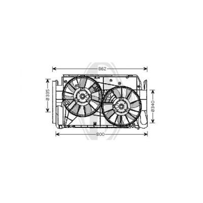 DIEDERICHS Вентилятор, охлаждение двигателя DCL1206