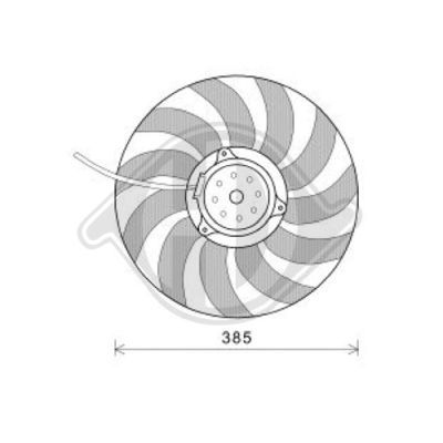 DIEDERICHS ventiliatorius, radiatoriaus DCL1235