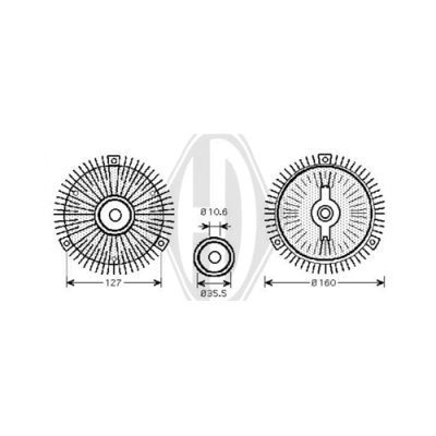 DIEDERICHS sankaba, radiatoriaus ventiliatorius DCL1276