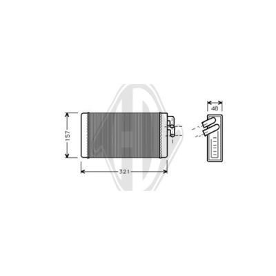 DIEDERICHS Теплообменник, отопление салона DCM1017