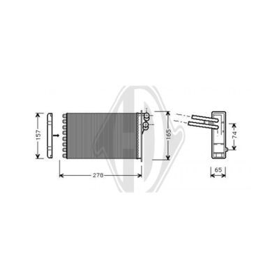 DIEDERICHS Теплообменник, отопление салона DCM1019