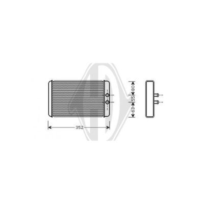 DIEDERICHS Теплообменник, отопление салона DCM1080