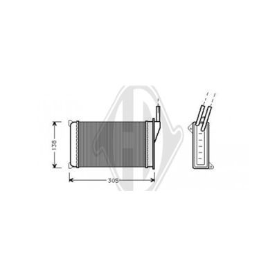 DIEDERICHS Теплообменник, отопление салона DCM1089