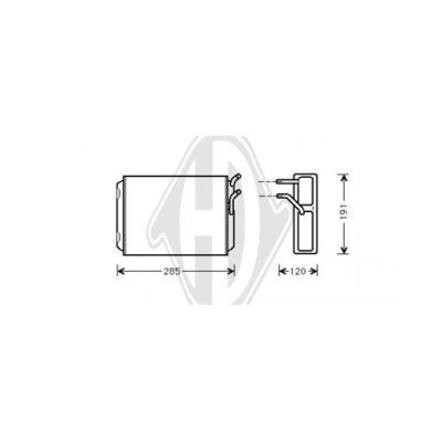 DIEDERICHS Теплообменник, отопление салона DCM1261