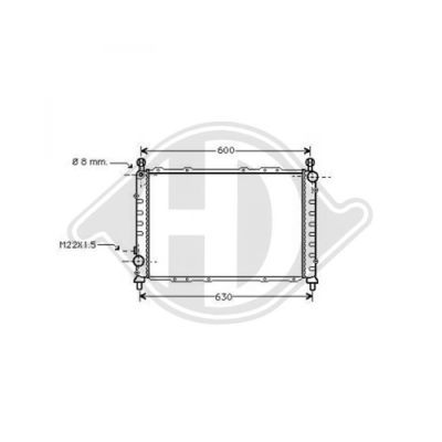 DIEDERICHS Радиатор, охлаждение двигателя DCM1345