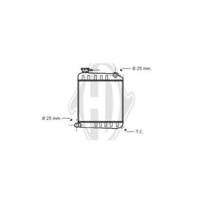 DIEDERICHS Радиатор, охлаждение двигателя DCM1366