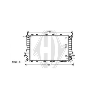 DIEDERICHS Радиатор, охлаждение двигателя DCM1438