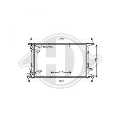 DIEDERICHS Радиатор, охлаждение двигателя DCM1491