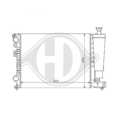 DIEDERICHS Радиатор, охлаждение двигателя DCM1674