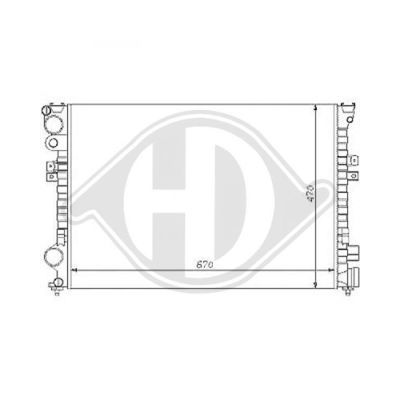 DIEDERICHS Радиатор, охлаждение двигателя DCM1675