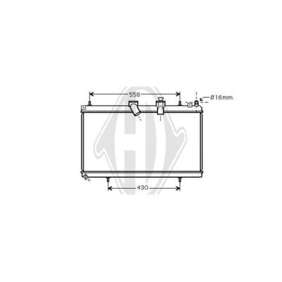 DIEDERICHS Радиатор, охлаждение двигателя DCM1735