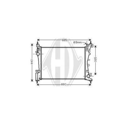 DIEDERICHS Радиатор, охлаждение двигателя DCM1737