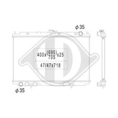 DIEDERICHS Радиатор, охлаждение двигателя DCM1830