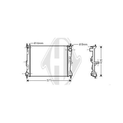 DIEDERICHS Радиатор, охлаждение двигателя DCM1836