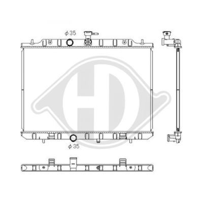 DIEDERICHS Радиатор, охлаждение двигателя DCM1861