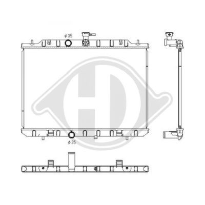 DIEDERICHS Радиатор, охлаждение двигателя DCM1862
