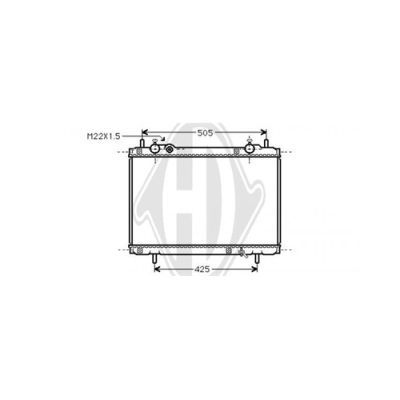 DIEDERICHS Радиатор, охлаждение двигателя DCM1936