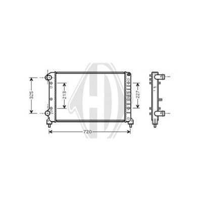 DIEDERICHS Радиатор, охлаждение двигателя DCM1964