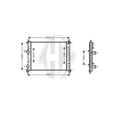 DIEDERICHS Радиатор, охлаждение двигателя DCM1983