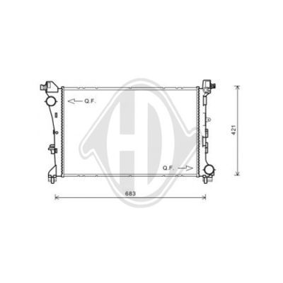 DIEDERICHS Радиатор, охлаждение двигателя DCM2010