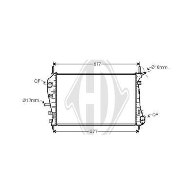 DIEDERICHS Радиатор, охлаждение двигателя DCM2074