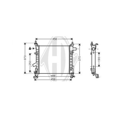 DIEDERICHS Радиатор, охлаждение двигателя DCM2082