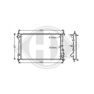 DIEDERICHS Радиатор, охлаждение двигателя DCM2094
