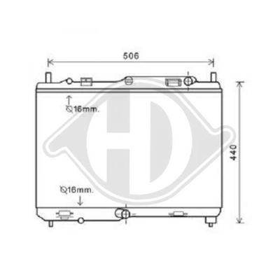 DIEDERICHS Радиатор, охлаждение двигателя DCM2098