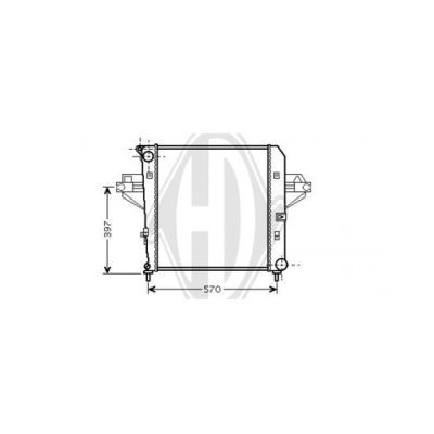 DIEDERICHS Радиатор, охлаждение двигателя DCM2119
