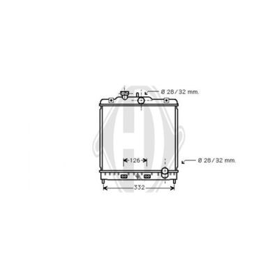 DIEDERICHS Радиатор, охлаждение двигателя DCM2132